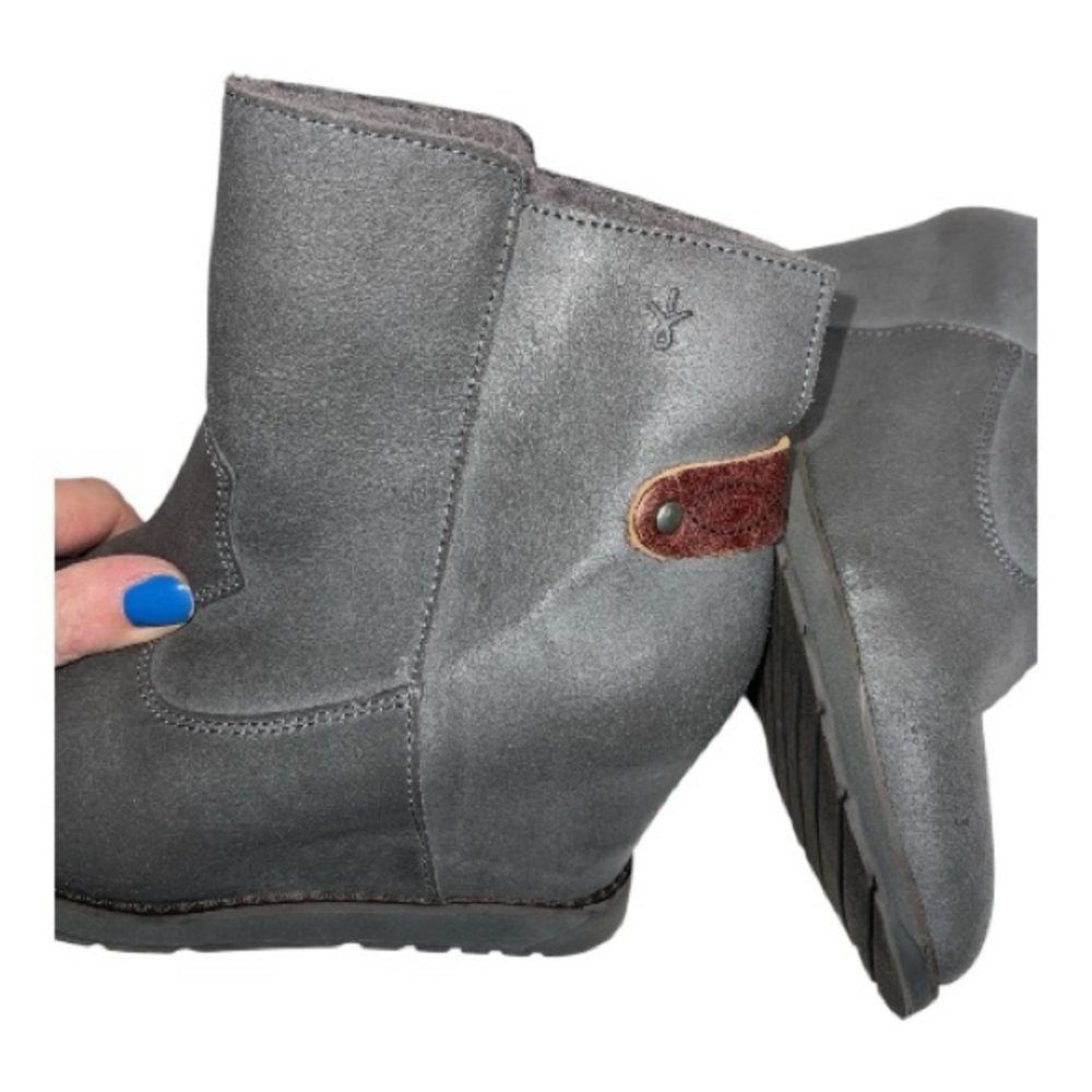 Emu Australia Gembrook Merino Wool Gray Ankle Boots Sz 7 - Picture 5 of 8